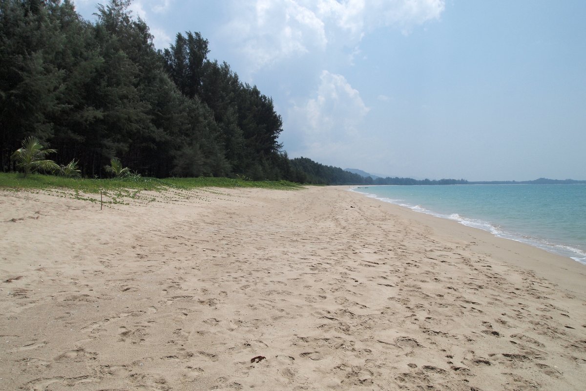 Khao Lak Golden Sand Beach and Turquoise Andaman Sea Coastline