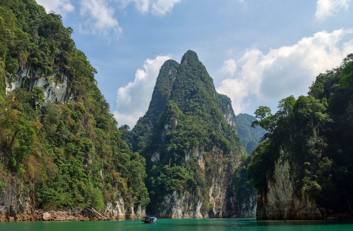 Khao Sok Cheow Lan Emerald Lake and Limestone Karsts