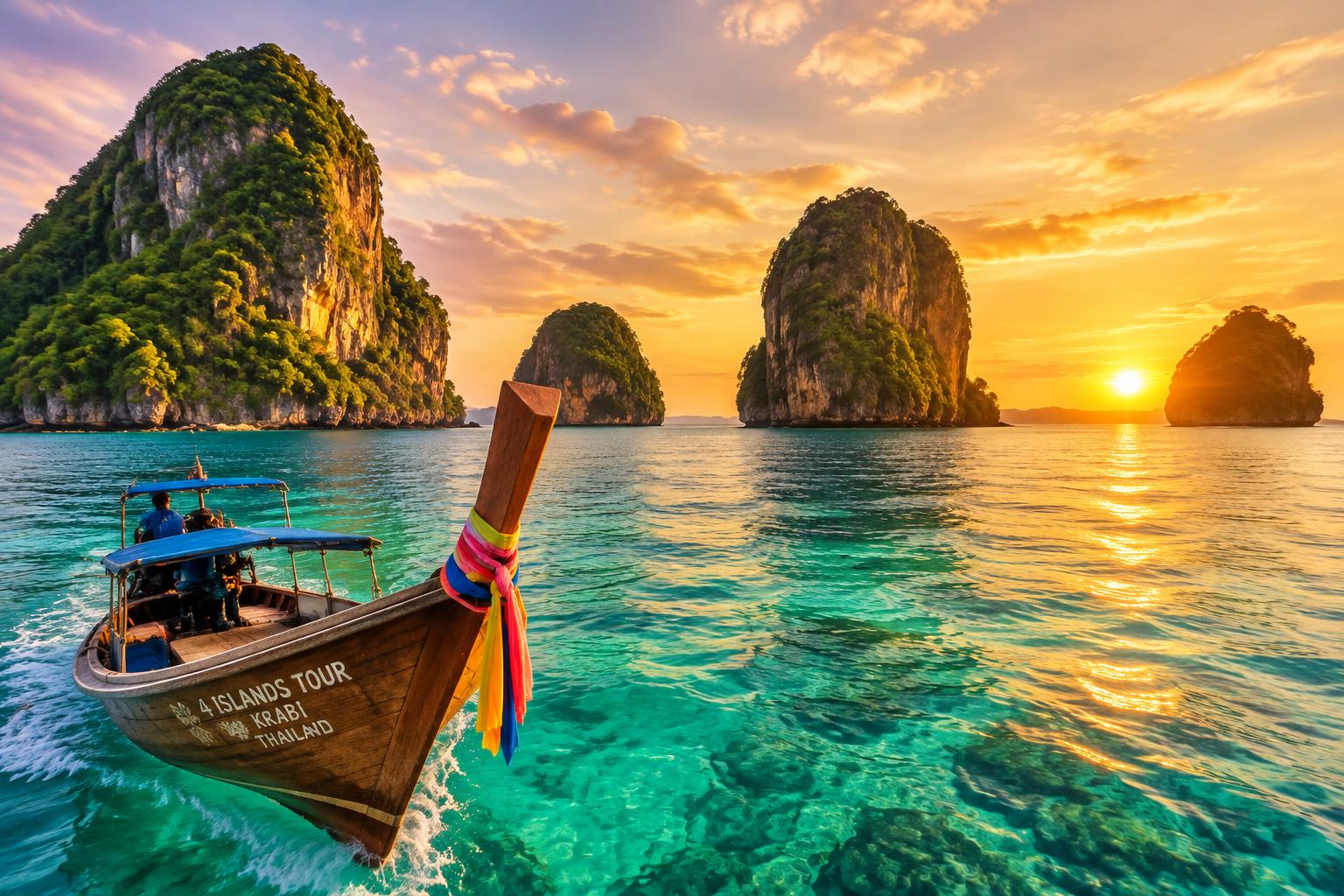 Krabi Four Islands Day Tour Speedboat