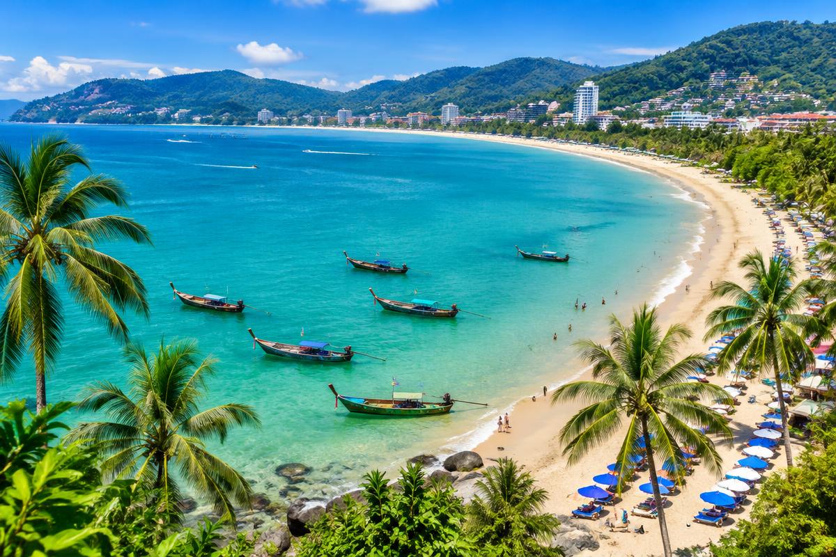 Patong Beach Phuket Scenic Bay and Tropical Coastline