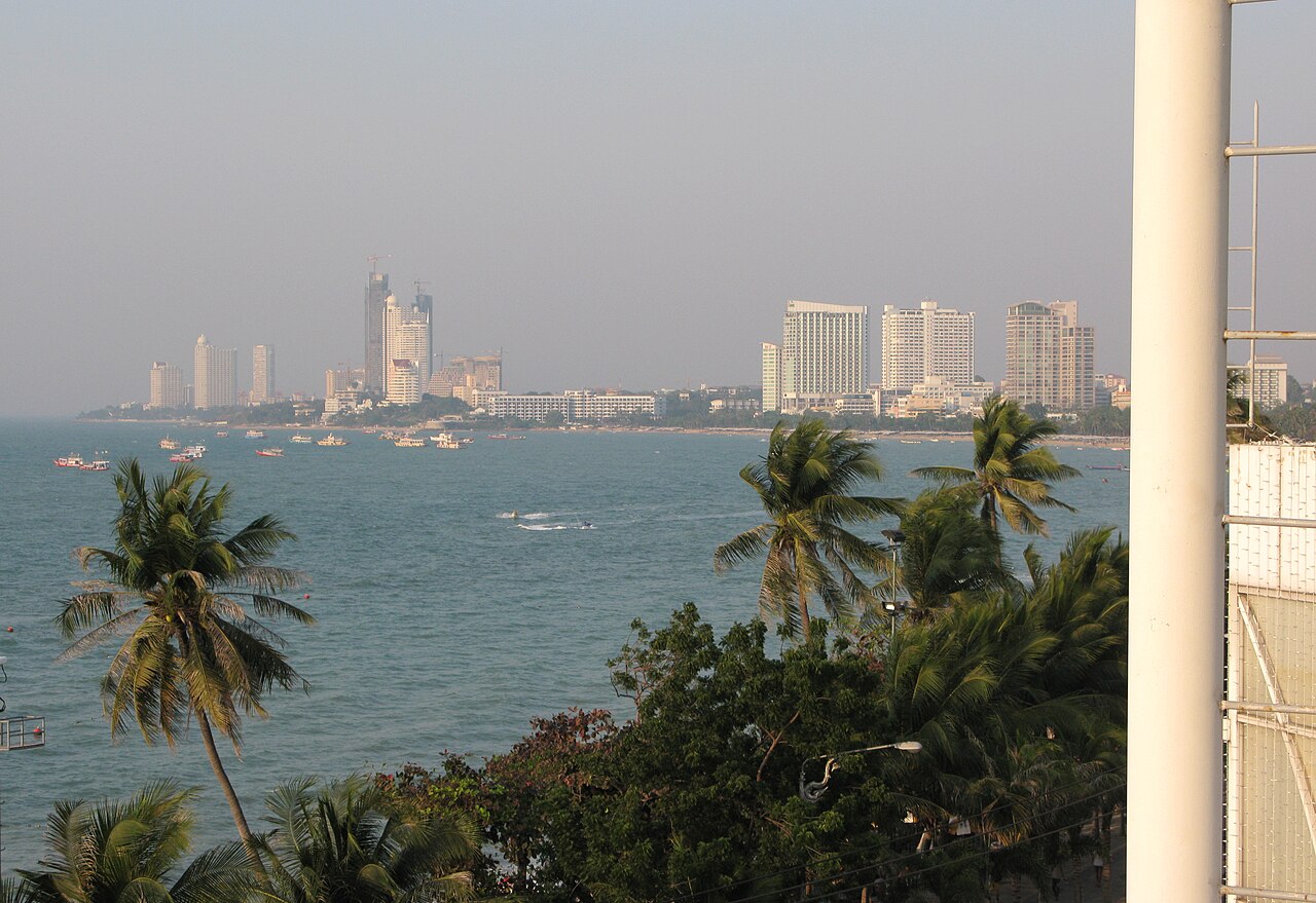 Pattaya Bay and Skyline Panoramic View