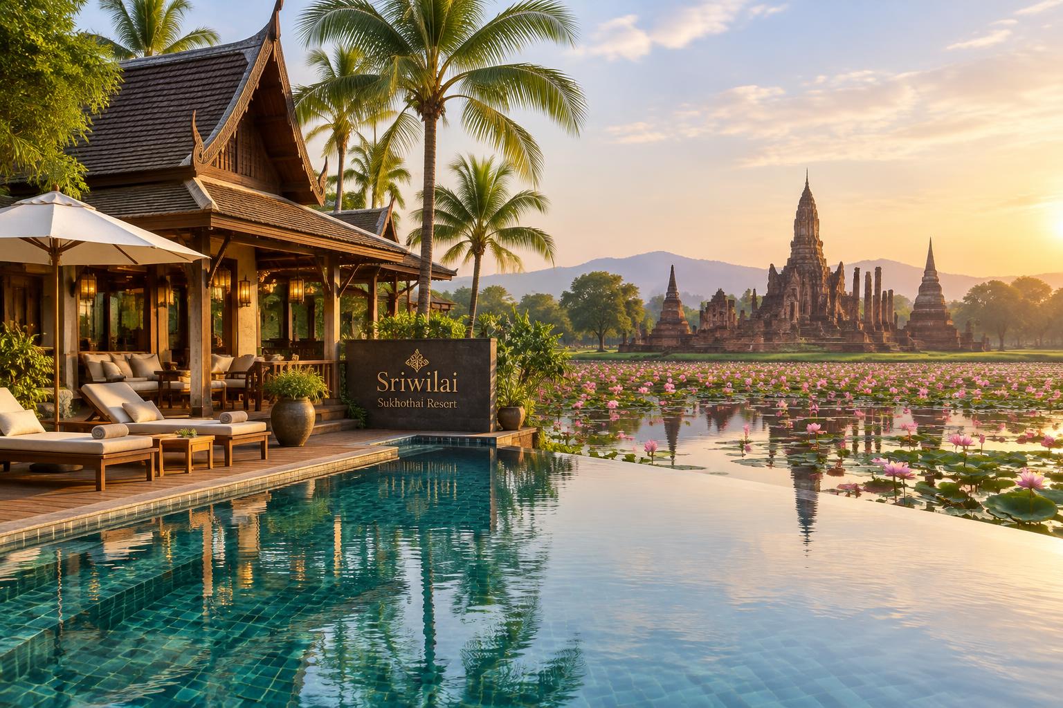 Sriwilai Sukhothai Resort Infinity Pool and Lotus Ponds
