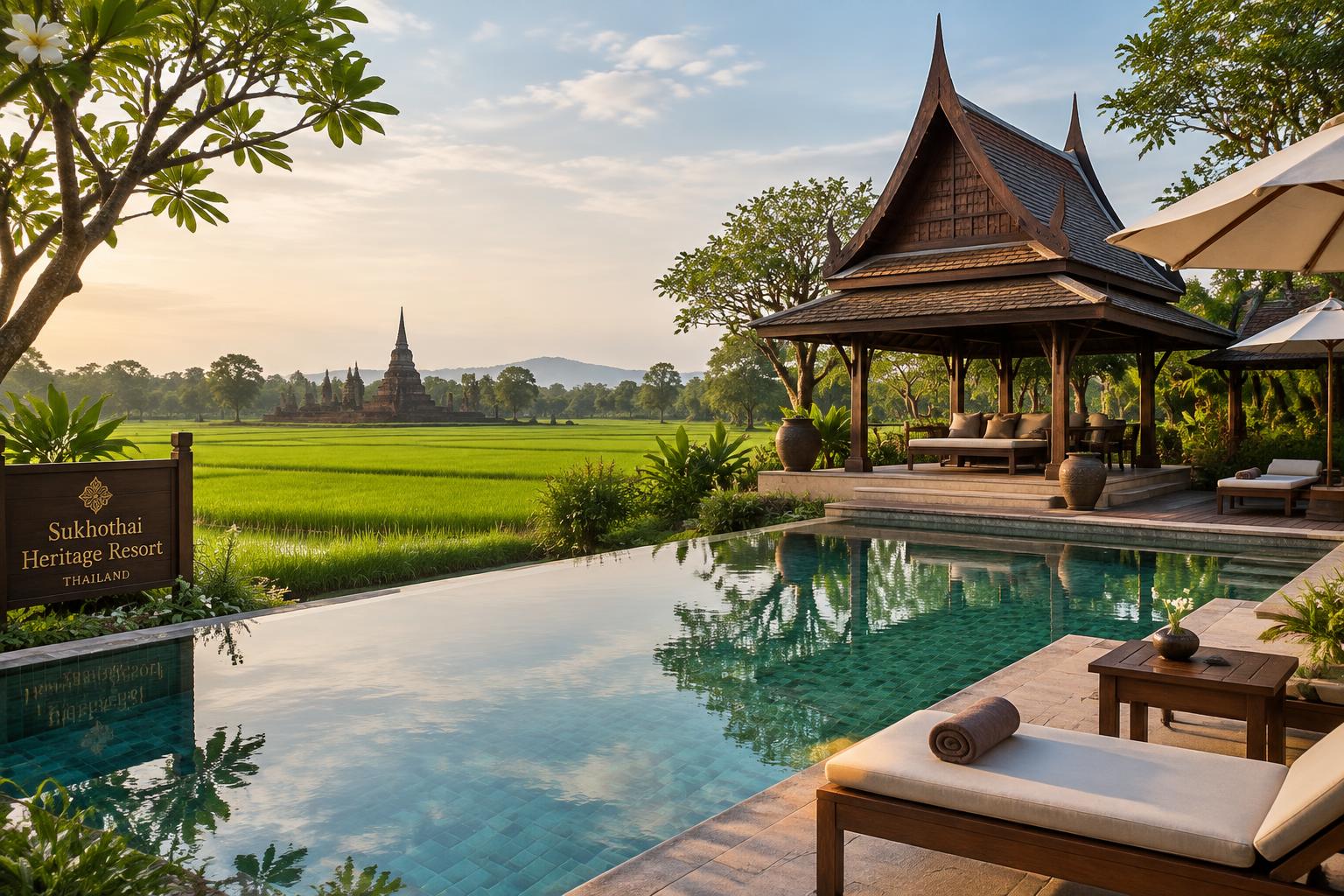 Sukhothai Heritage Resort Organic Rice Paddies